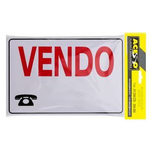 Placa de Sinalização Vendo Ja Placas 20cm x 30xm