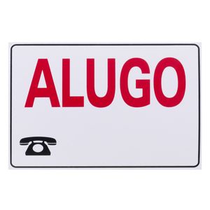 Placa de Sinalização Alugo Acesso 20cm x 30cm