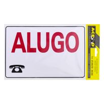 Placa de Sinalização Alugo Acesso 20cm x 30cm