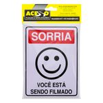 Placa-de-Sinalizaao-Sorria-Ja-Placas-15cm-x-20cmFrontal2