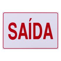 Placa de Sinalização Saída Ja Placas 20cm x 30xm