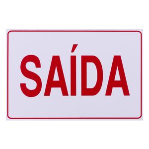 Placa de Sinalização Saída Ja Placas 20cm x 30xm