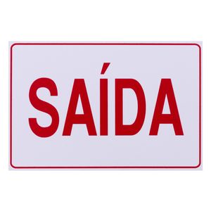 Placa de Sinalização Saída Ja Placas 20cm x 30xm