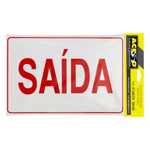 Placa de Sinalização Saída Ja Placas 20cm x 30xm