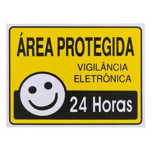 Placa de Sinalização Área Protegida Acesso 15cm x 20cm