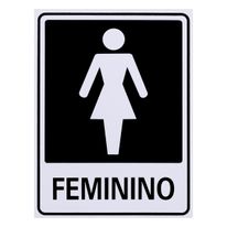 Placa de Sinalização Sanitário Feminino Ja Placas 15cm x 20cm