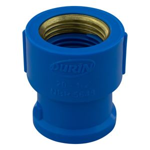 Luva Soldável Azul com Bucha de Latão Durín 20mm x 1/2"