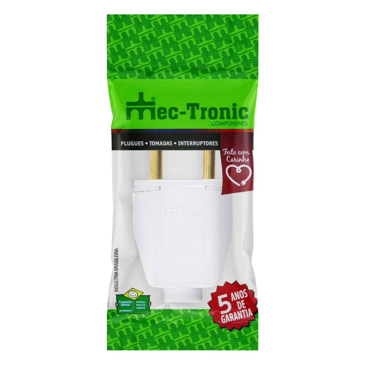 PlugueRetangularCinzaMec-Tronic2pinos20AFrontal1