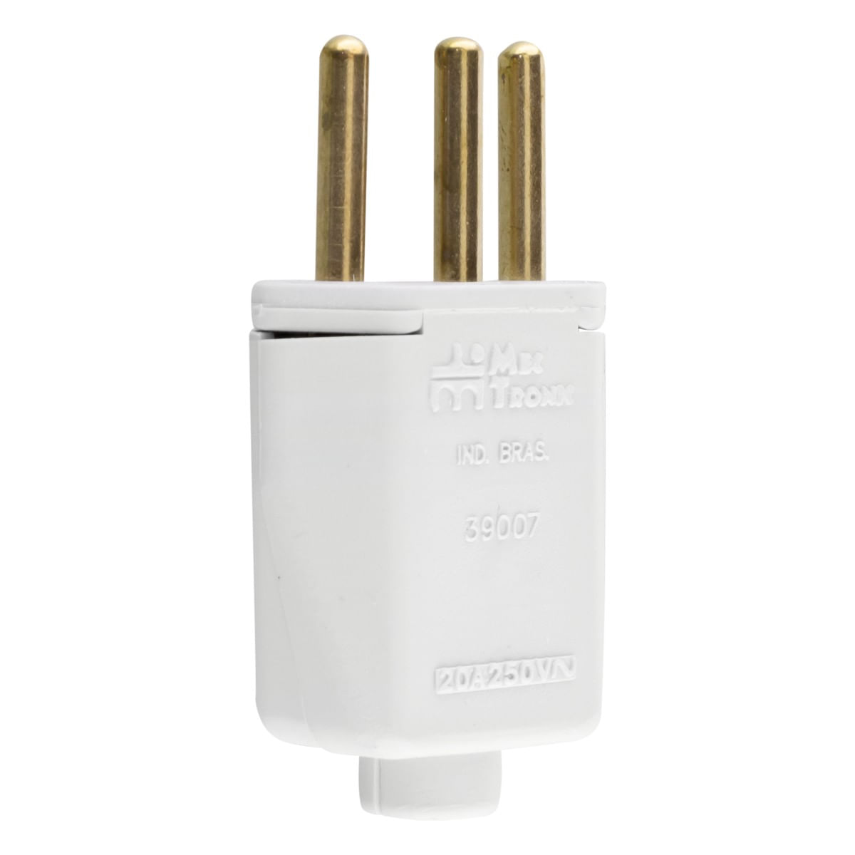 PlugueRetangularCinzaMec-Tronic2pinos+Terra20AAngularEsquerda3