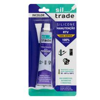 Silicone Acético para Manutenção Incolor Sil Trade 50g