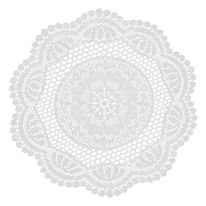 Toalha de Bandeja Crochê Branco Uzoo