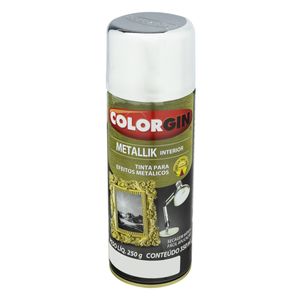 Tinta Spray Metallik Interior Colorgin 350ml Cromada