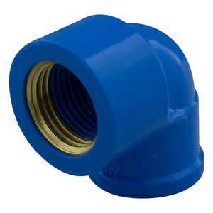 Joelho Soldável Azul com Bucha de Latão 90° Tigre 20mm x 1/2"