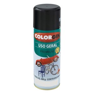 Tinta Spray Uso Geral Colorgin 400ml Preto Rápido