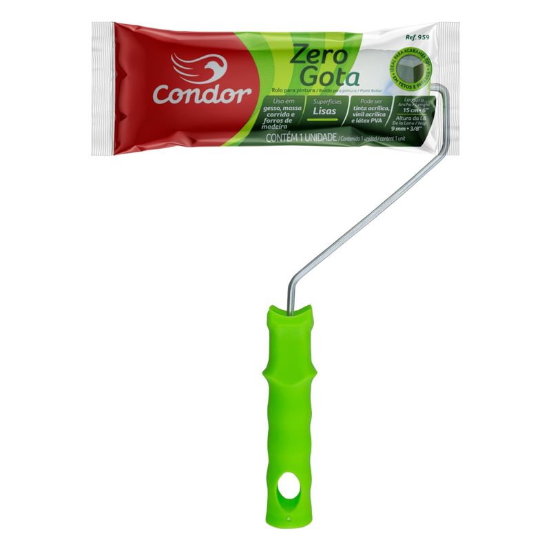 Rolo-de-La-para-Pintura-Zero-Gota-Condor-15cmFrontal3