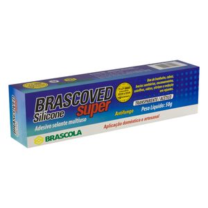 Silicone Acético Multiuso Incolor Brascola Brascoved 50g