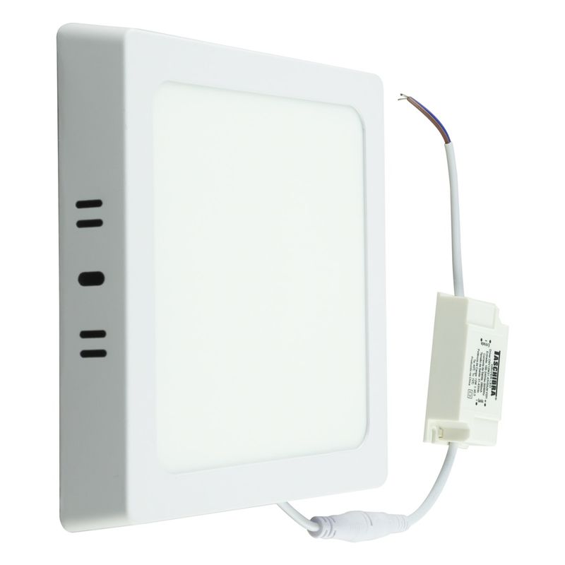 Painel-Led-de-Sobrepor-Branco-Quadrado-Taschibra-Lux-12W-6500K-AutovoltAngularEsquerda2