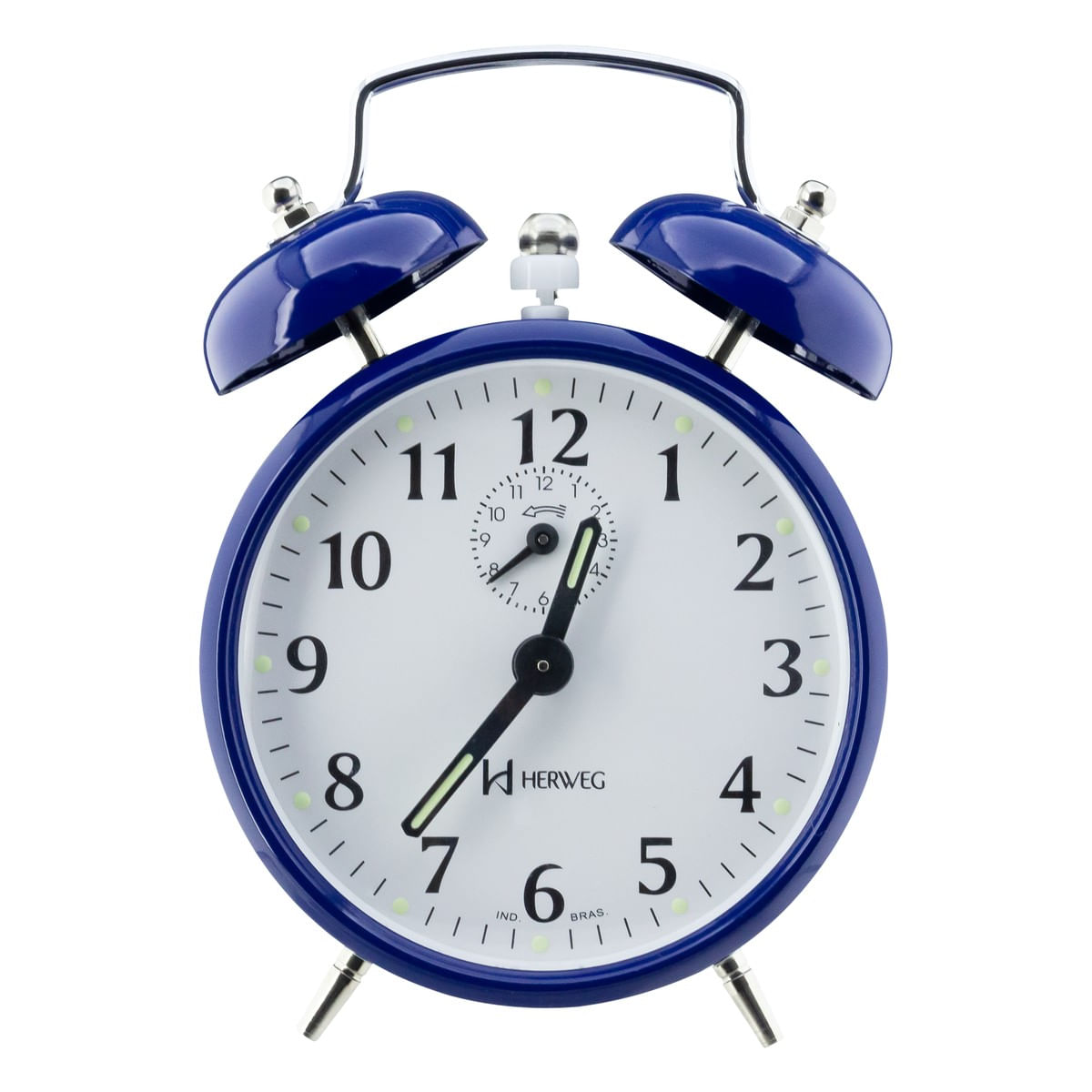 RelógioDespertadorHerwegAzulEscuroForadaEmbalagem1