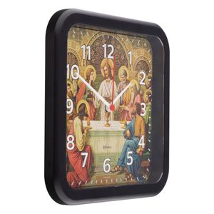 Relógio de Parede Quadrado Herweg Preto 23cm