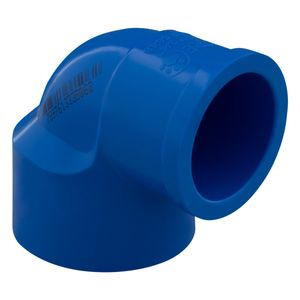 Joelho Soldável Azul com Bucha de Latão 90° Tigre 25mm x 3/4"