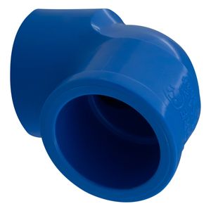 Joelho Soldável Azul com Bucha de Latão 90° Tigre 25mm x 1/2"