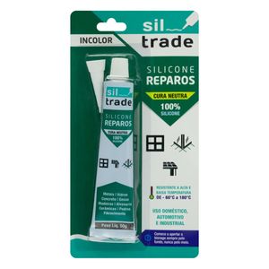 Silicone Neutro para Reparos Incolor Sil Trade 50g