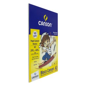 Bloco de Papel Branco Canson A3 20 folhas