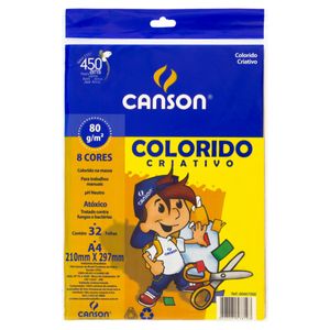 Bloco de Papel Colorido Criativo Canson 32 folhas