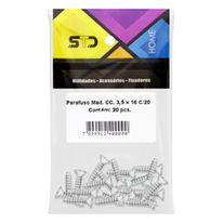 Parafuso Phillips para Madeira Cabeça Chata STD 3,5mm x 16mm 20 unidades