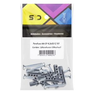 Parafuso com Bucha 4,2mm x 32mm STD Cabeça Panela 20 unidades