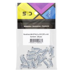 Parafuso Cabeça Panela 4,2mm x 13mm STD 20 unidades