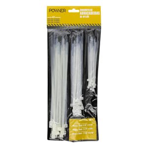 Conjunto de Abraçadeira de Nylon Powner 60 unidades