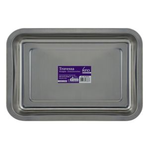 Travessa Retangular em Inox Ikinci 22cm x 32cm