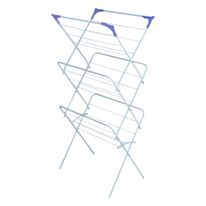 Varal de Chão 3 Andares com Abas Newpro Aço Esmaltado  62cm x 48cm x 1,36m