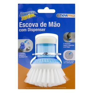 Escova de Mão com Dispenser Newpro Azul