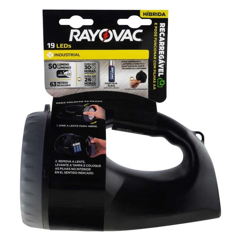 Lanterna-Recarregavel-19-Leds-Rayovac-BivoltFrontal3