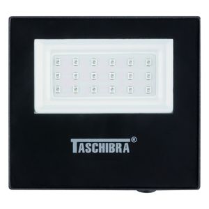 Refletor de Led Preto Taschibra 20W Luz Verde