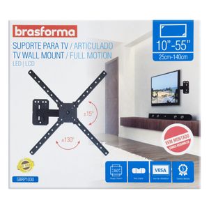 Suporte para TV Articulado Brasforma 10" a 55" 30kg