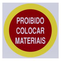 Conjunto de Placas de Sinalização Proibido Materiais Acesso 2 unidades