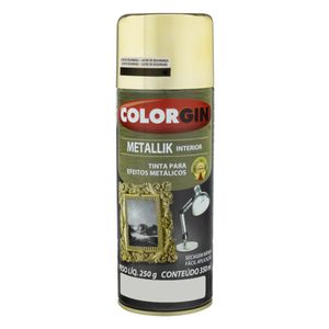 Tinta Spray Metallik Interior Colorgin 350ml Dourada