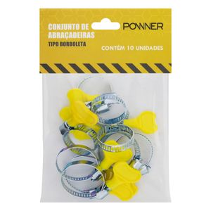 Conjunto de Abraçadeira Borboleta Powner 10 unidades