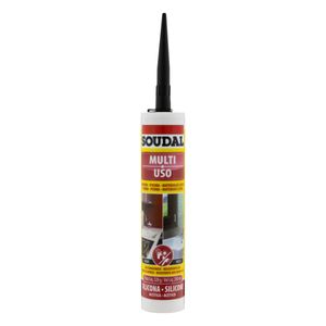 Silicone Acético Multiuso Preto Soudal Tubo 320g