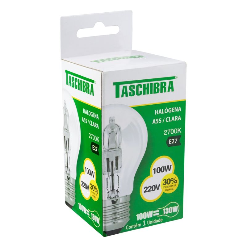 Lampada-Halogena-A55-Clara-Taschibra-2700K-100W-220VAngularEsquerda2