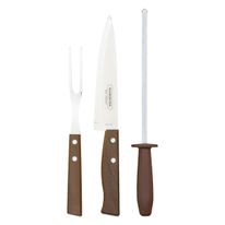 Jogo de Utensílios em Inox Tramontina Churrasco 3 peças
