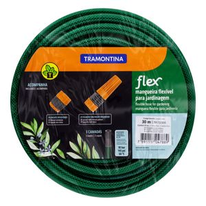 Kit Mangueira Flexível para Jardim Tramontina 3 peças 30m