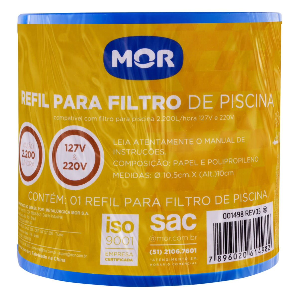 RefildeFiltroparaPiscinaMor2200l/hEmbalagemFrontal3