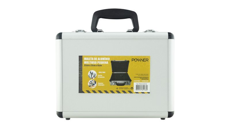 Maleta Multiuso em Alumínio 32cm x 23cm x Powner - Milium