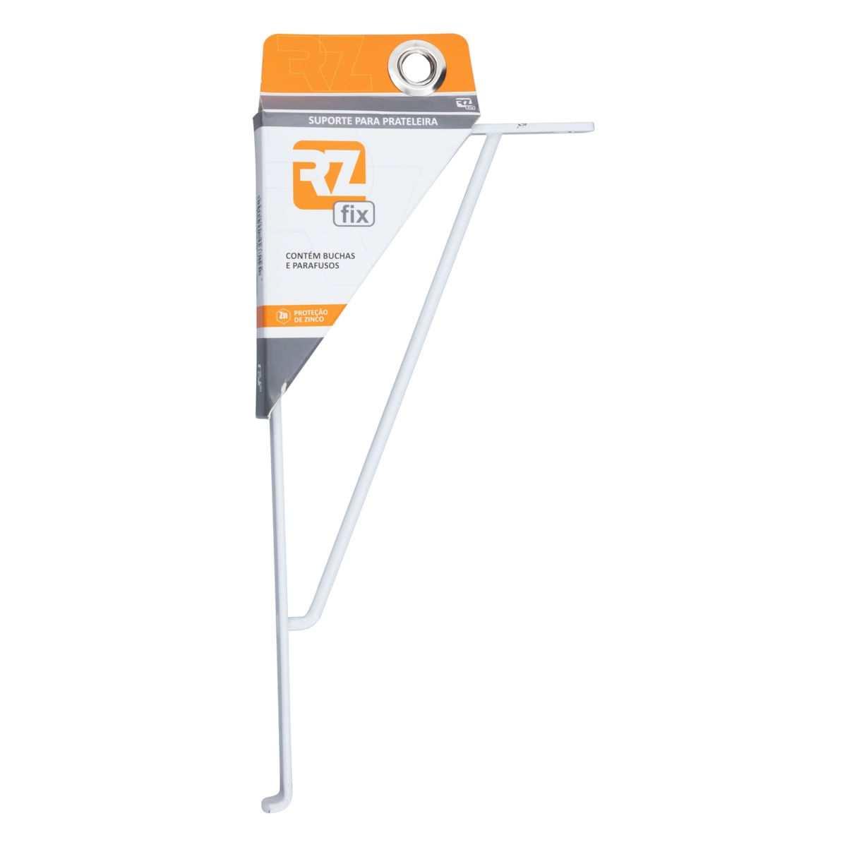 SuporteparaPrateleiradeVidroRzfixBranco20cmFrontal2