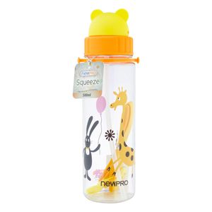 Garrafa Squeeze Infantil Newpro Laranja 500ml