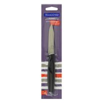 Faca para Legumes em Inox Cabo Preto Tramontina Plenus 3"